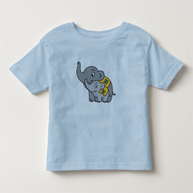 Camisa da criança dos amigos do elefante (Frente)