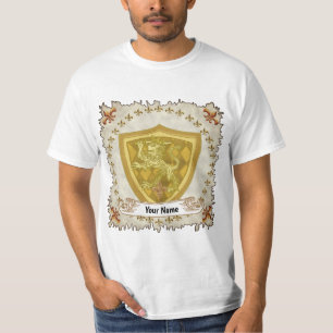 Camisa da Crista da Família Escudo do Leão Sobreno