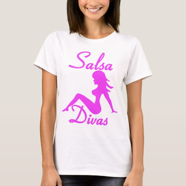 Camisa da dança da diva da salsa (Frente)