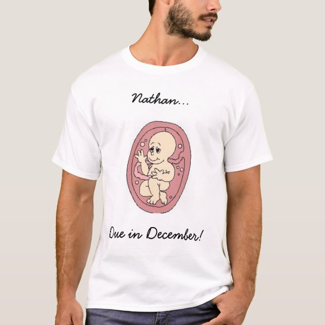 Camisa da data aprazada do bebê (Frente)