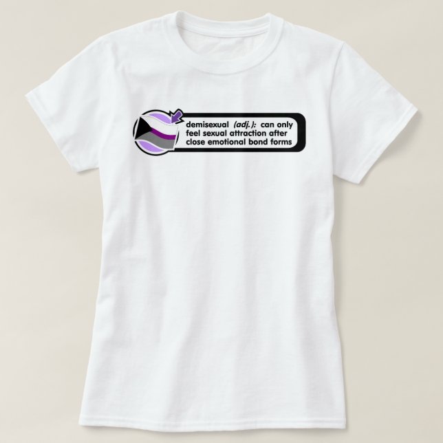 Camisa da definição do Pop-Acima de Demisexual (Frente do Design)