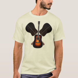 Camisa da disposição da guitarra acústica