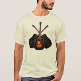 Camisa da disposição da guitarra acústica