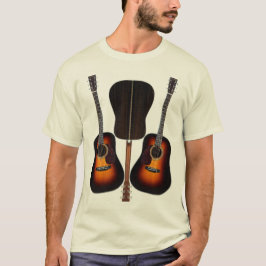 Camisa da disposição da guitarra acústica