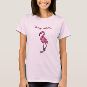 Camisa da diva da venda de garagem do flamingo do