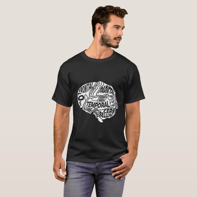 Camisa da enfermeira da neurociência da anatomia (Frente Completa)