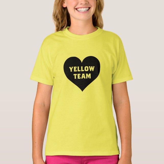Camisa da Equipe Amarela da Guerra de Cores (Frente)