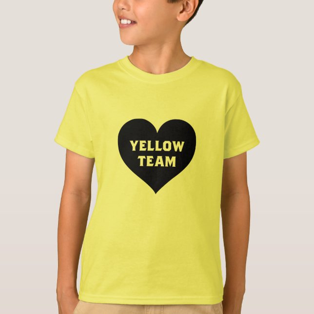 Camisa da Equipe Amarela da Guerra de Cores (Frente)