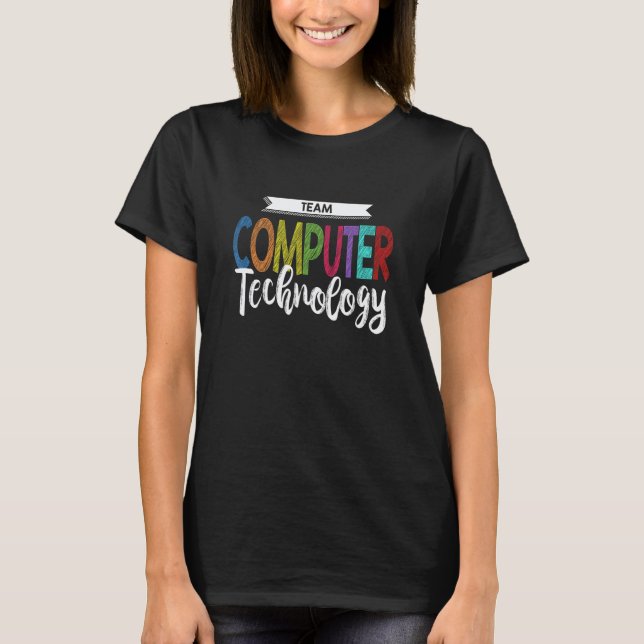 Camisa da Equipe de Computador Professor de Tecnol (Frente)