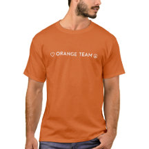 Camisa da Equipe Laranja da Guerra Cor