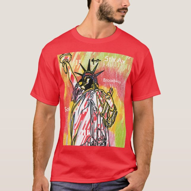 Camisa da estátua da liberdade NYC do poster das (Frente)