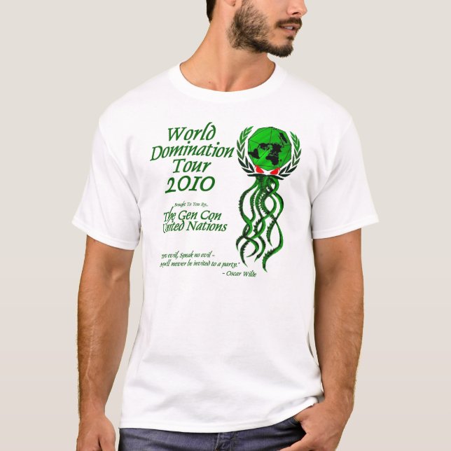 Camisa da excursão da dominação do mundo do UN do (Frente)