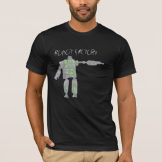 Camisa da fábrica de robô T