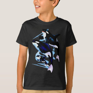 Camisa da família da orca