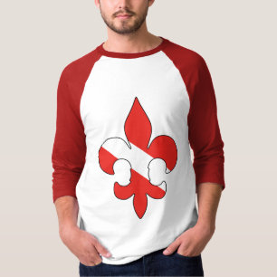 Camisa da flor de lis da bandeira do mergulho