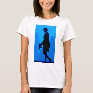 Camisa da garota da máfia com fedora