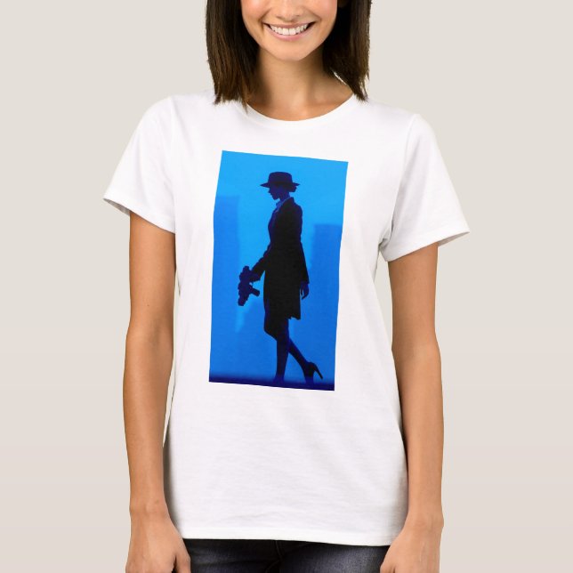 Camisa da garota da máfia com fedora (Frente)