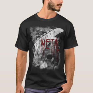 Camisa da guitarra do metal da morte