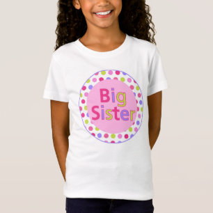 Camisa da irmã mais velha das bolinhas