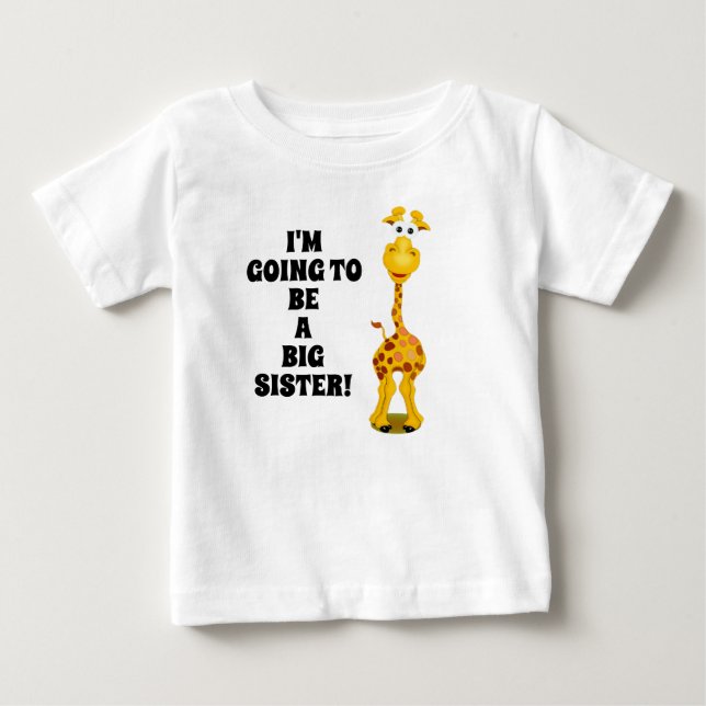 Camisa da Irmã Mais Velha Girafa Bebê Novo (Frente)