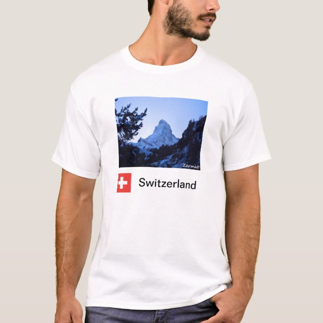 Camisa da lembrança T de Zermatt (Frente)