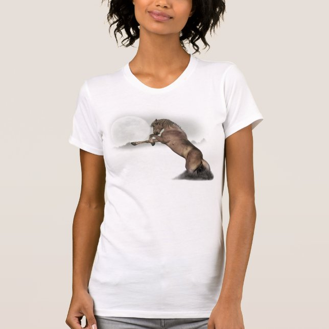 Camisa da lenda Wild Mustang "Merlot" (Frente)