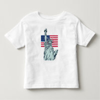 Camisa da Liberdade Feminina com Bandeira American