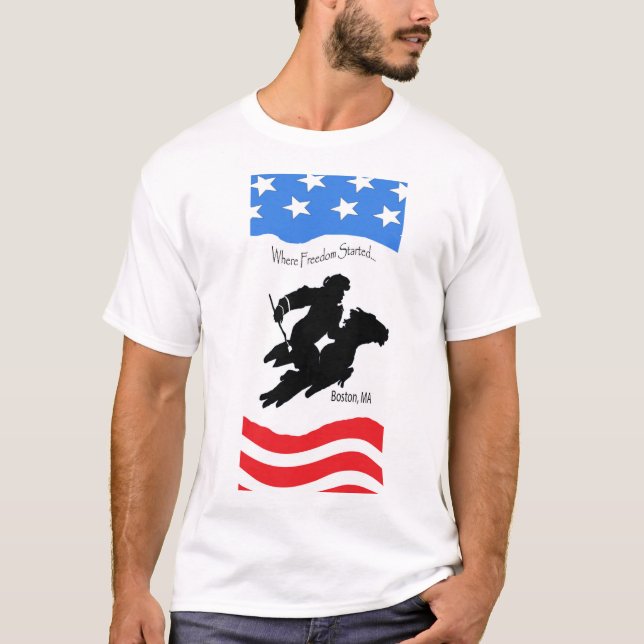 Camisa da Liberdade Patriótica com bandeira e Paul (Frente)