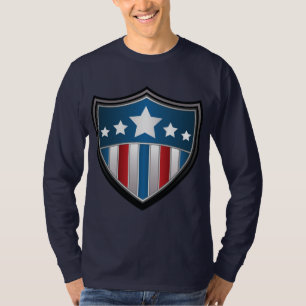 Camisa da Longo-Capa do protetor da bandeira