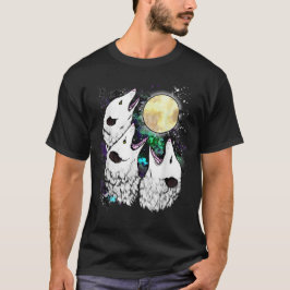 Camisa da Lua de Gambá Engraçado Gambá Gritando Fo