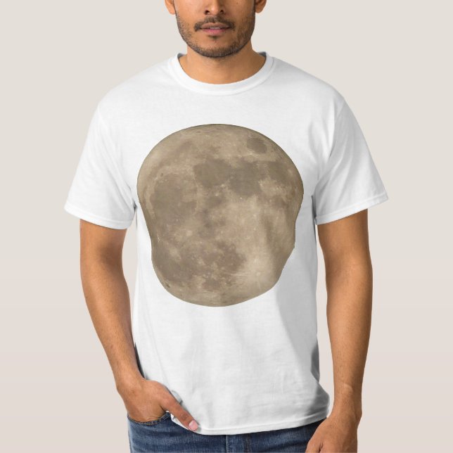 Camisa da lua dos homens do t-shirt da Lua cheia (Frente)