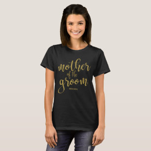 Camisa da Mãe do Noivo Brilho Dourado para Chá de 