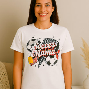 Camisa da mamãe de futebol - Arco negrito e Coraçã