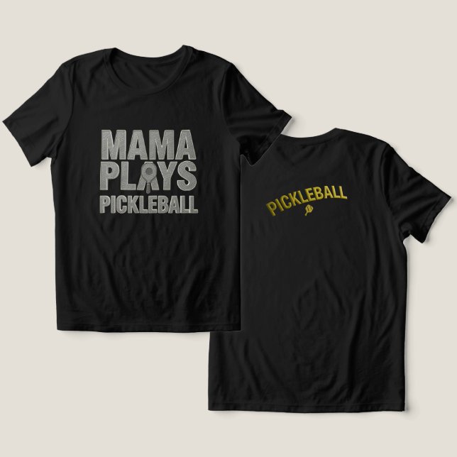Camisa da Mamãe Jogando Pickleball (Design Frente e Verso)