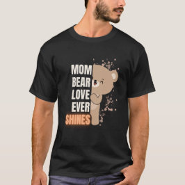 Camisa da Mamãe Urso Design Gráfico Fofo