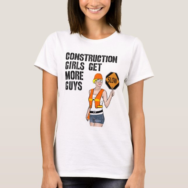 Camisa da menina da construção (Frente)