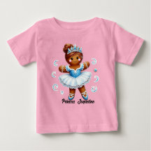 Camisa da menina de gengibre bailarina fofa
