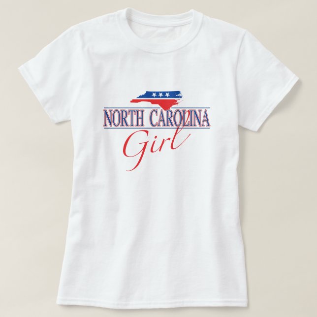 Camisa da menina de North Carolina (Frente do Design)