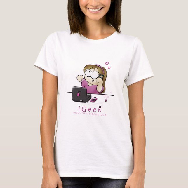 camisa da menina do iGeek (Frente)