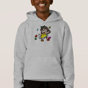 Camisa da menina T da aro de Hula dos miúdos
