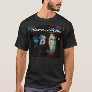 Camisa da mostra do preto dos átomos do vagão