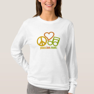 Camisa da música do amor da paz - escolha o estil