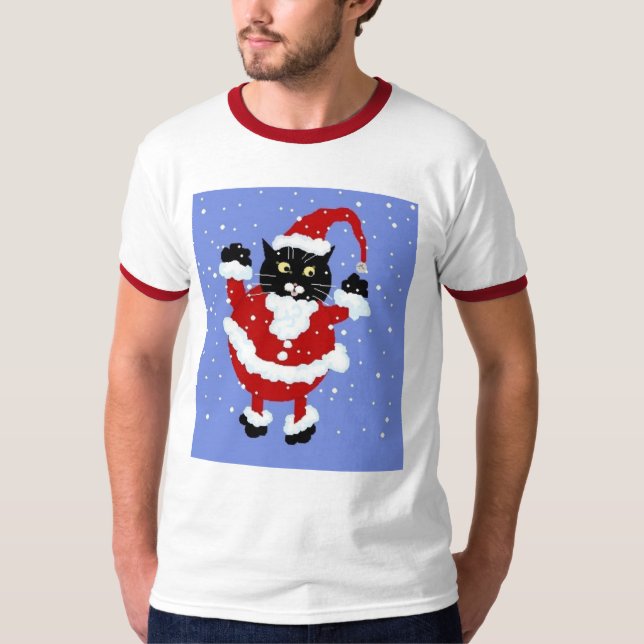 Camisa da neve do gato de Santy (Frente)