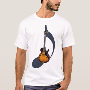 Camisa da nota da guitarra elétrica do Sunburst