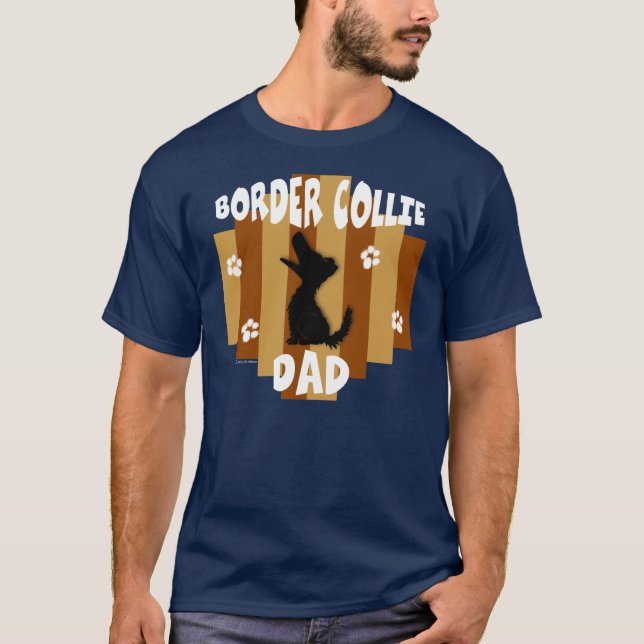 Camisa da obscuridade do pai de border collie (Frente)