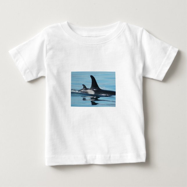 Camisa da orca do Mama e do bebê (Frente)