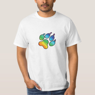 Camisa da pata T do arco-íris