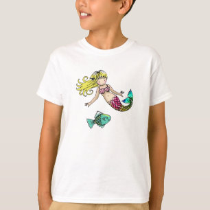 Camisa da Pequena Sereia Para Crianças
