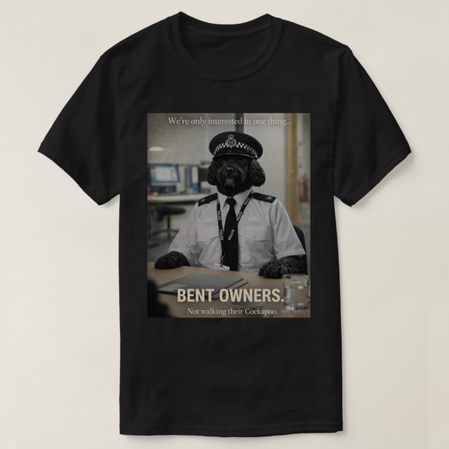 Camisa da Polícia Cockapoo | Presente Engraçado pa (Frente do Design)
