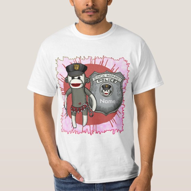 Camisa da Polícia do Macaco-Choque (Frente)